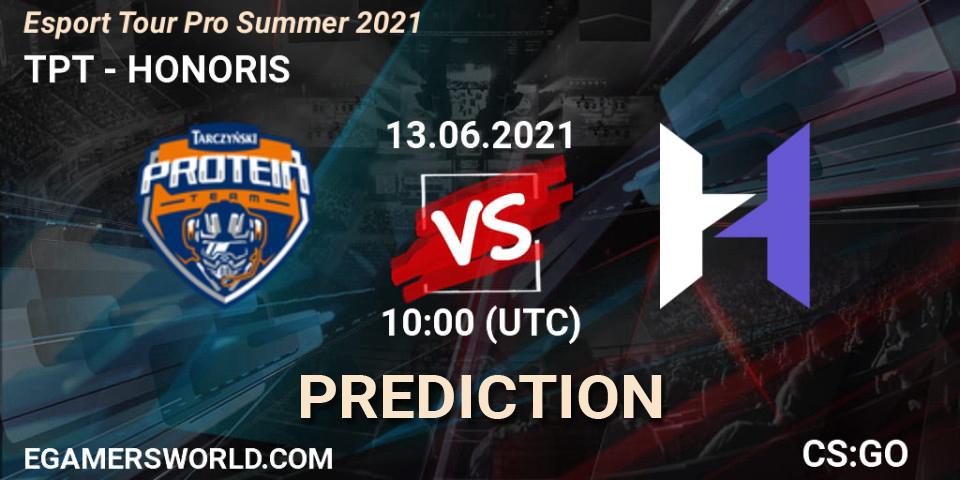 TPT - HONORIS: ennuste. 13.06.2021 at 10:00, Counter-Strike (CS2), Esport Tour Pro Summer 2021