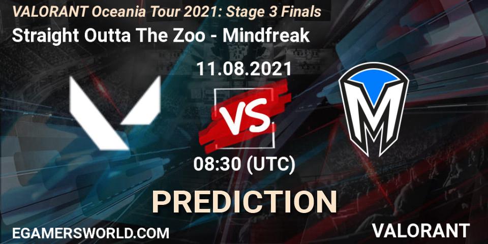 Straight Outta The Zoo - Mindfreak: ennuste. 11.08.2021 at 08:30, VALORANT, VALORANT Oceania Tour 2021: Stage 3 Finals