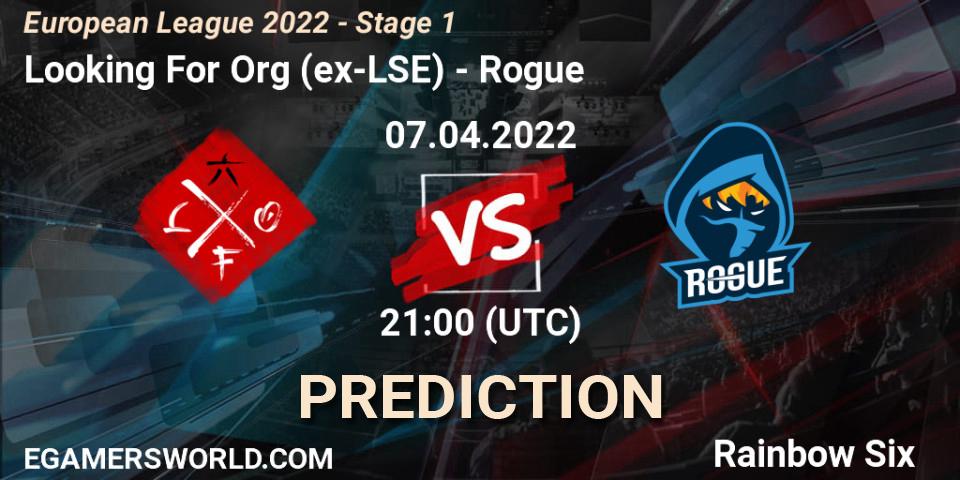 Looking For Org (ex-LSE) - Rogue: ennuste. 07.04.22, Rainbow Six, European League 2022 - Stage 1