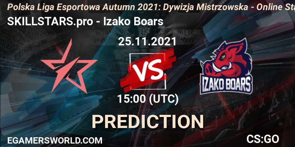 SKILLSTARS.pro - Izako Boars: ennuste. 25.11.21, CS2 (CS:GO), Polska Liga Esportowa Autumn 2021: Dywizja Mistrzowska - Online Stage