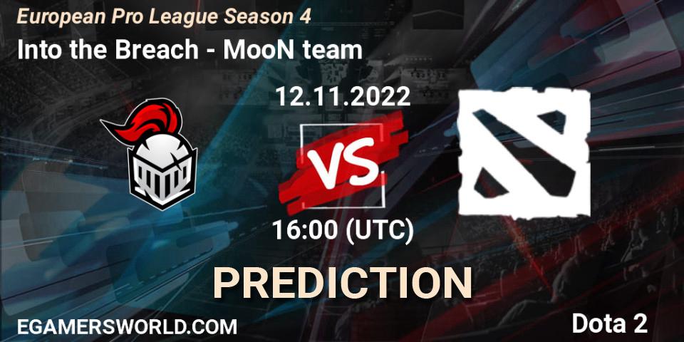 Into the Breach - MooN team: ennuste. 12.11.2022 at 16:08, Dota 2, European Pro League Season 4