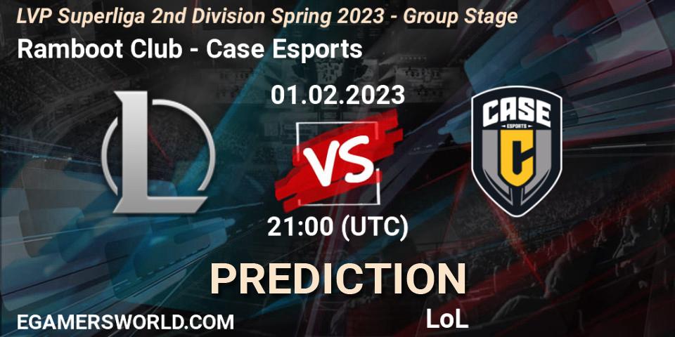 Ramboot Club - Case Esports: ennuste. 01.02.2023 at 21:00, LoL, LVP Superliga 2nd Division Spring 2023 - Group Stage