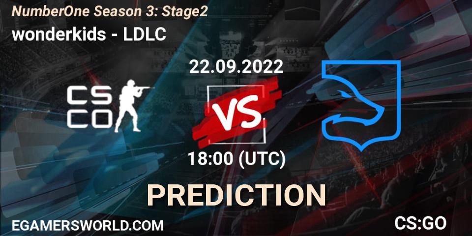 wonderkids - LDLC: ennuste. 22.09.2022 at 18:00, Counter-Strike (CS2), NumberOne Season 3: Stage 2