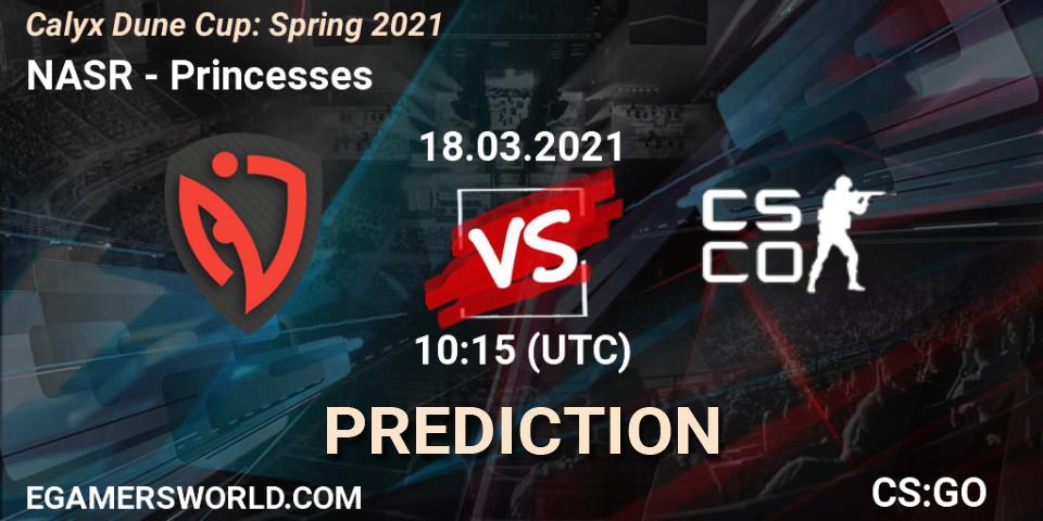 NASR - Princesses: ennuste. 18.03.2021 at 10:15, Counter-Strike (CS2), Calyx Dune Cup: Spring 2021