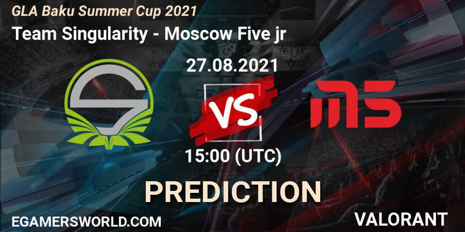 Team Singularity - Moscow Five jr: ennuste. 27.08.2021 at 15:00, VALORANT, GLA Baku Summer Cup 2021
