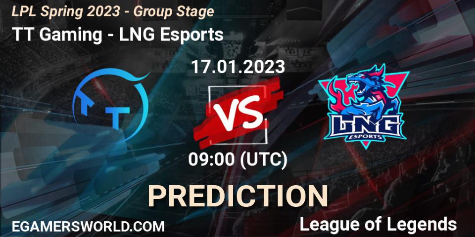 TT Gaming - LNG Esports: ennuste. 17.01.2023 at 09:00, LoL, LPL Spring 2023 - Group Stage