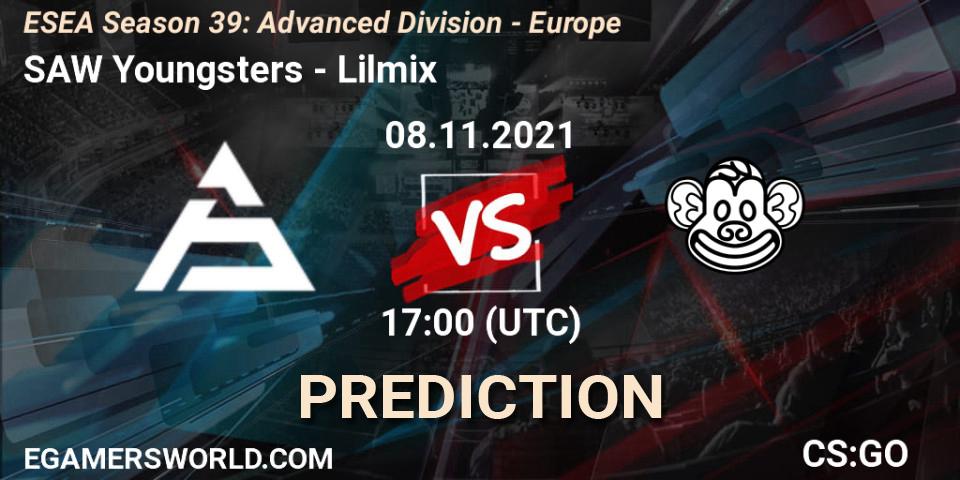 SAW Youngsters - Lilmix: ennuste. 02.12.2021 at 18:00, Counter-Strike (CS2), ESEA Season 39: Advanced Division - Europe