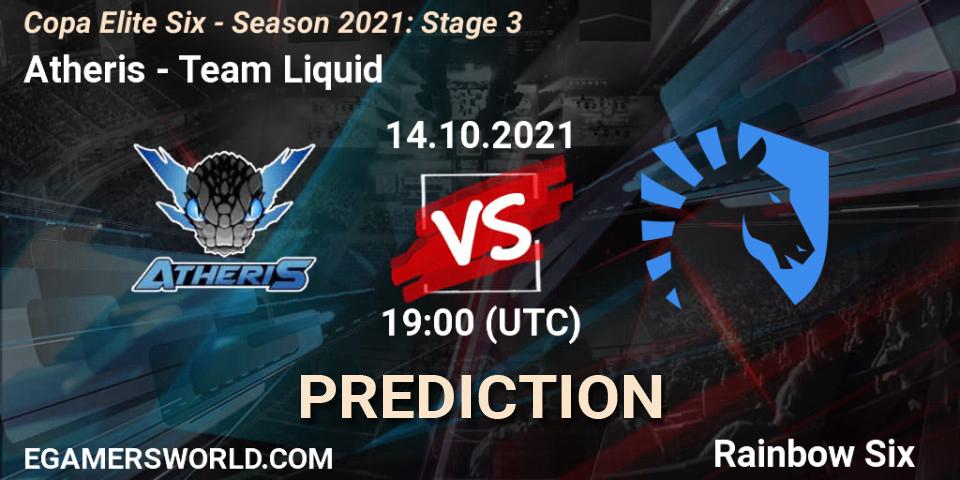 Atheris - Team Liquid: ennuste. 14.10.2021 at 19:00, Rainbow Six, Copa Elite Six - Season 2021: Stage 3