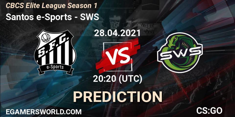 Santos e-Sports - SWS: ennuste. 28.04.2021 at 20:20, Counter-Strike (CS2), CBCS Elite League Season 1