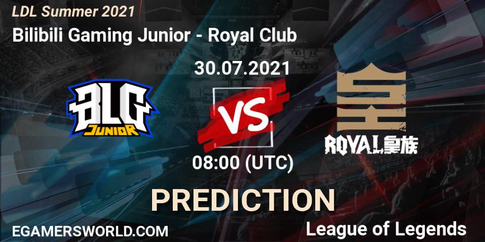 Bilibili Gaming Junior - Royal Club: ennuste. 31.07.2021 at 09:00, LoL, LDL Summer 2021