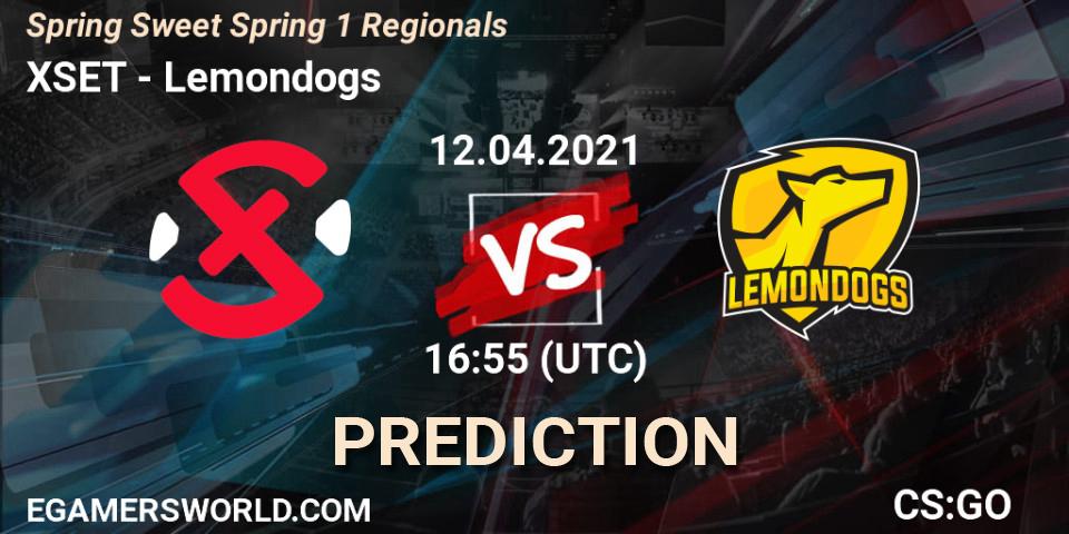 XSET - Lemondogs: ennuste. 12.04.2021 at 16:55, Counter-Strike (CS2), Spring Sweet Spring 1 Regionals