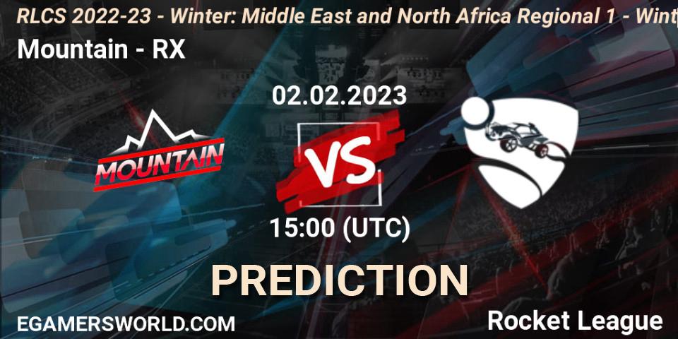 Mountain - RX: ennuste. 02.02.23, Rocket League, RLCS 2022-23 - Winter: Middle East and North Africa Regional 1 - Winter Open