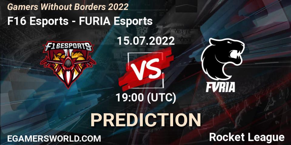 F16 Esports - FURIA Esports: ennuste. 15.07.2022 at 19:00, Rocket League, Gamers Without Borders 2022