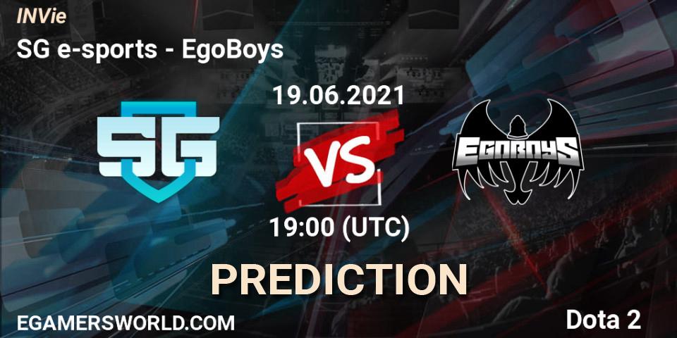 SG e-sports - EgoBoys: ennuste. 19.06.2021 at 19:00, Dota 2, INVie