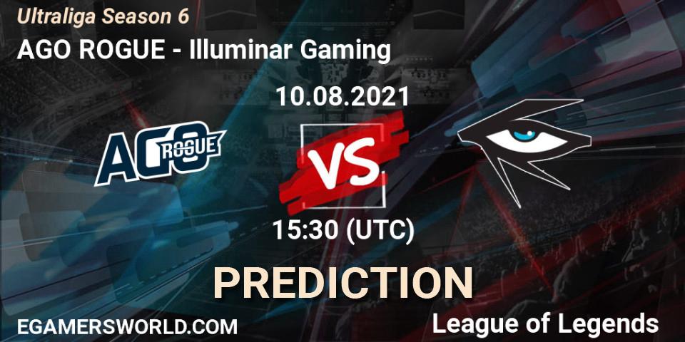 AGO ROGUE - Illuminar Gaming: ennuste. 10.08.2021 at 15:30, LoL, Ultraliga Season 6