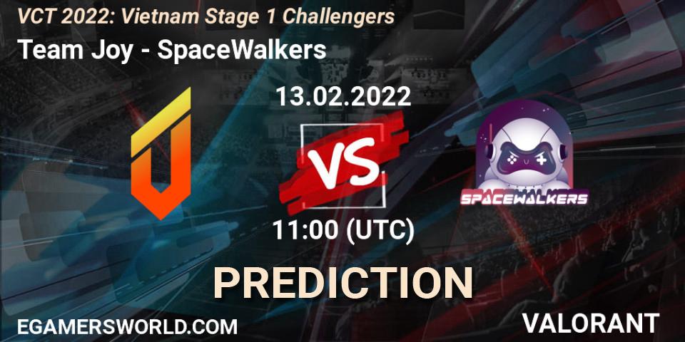 Team Joy - SpaceWalkers: ennuste. 13.02.2022 at 11:00, VALORANT, VCT 2022: Vietnam Stage 1 Challengers