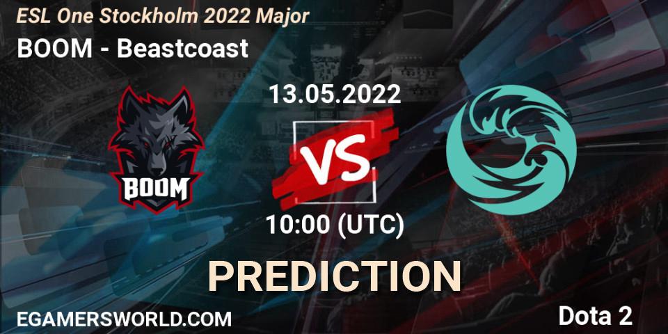 BOOM - Beastcoast: ennuste. 13.05.2022 at 10:00, Dota 2, ESL One Stockholm 2022 Major