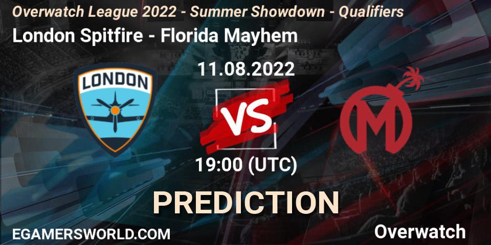 London Spitfire - Florida Mayhem: ennuste. 11.08.22, Overwatch, Overwatch League 2022 - Summer Showdown - Qualifiers