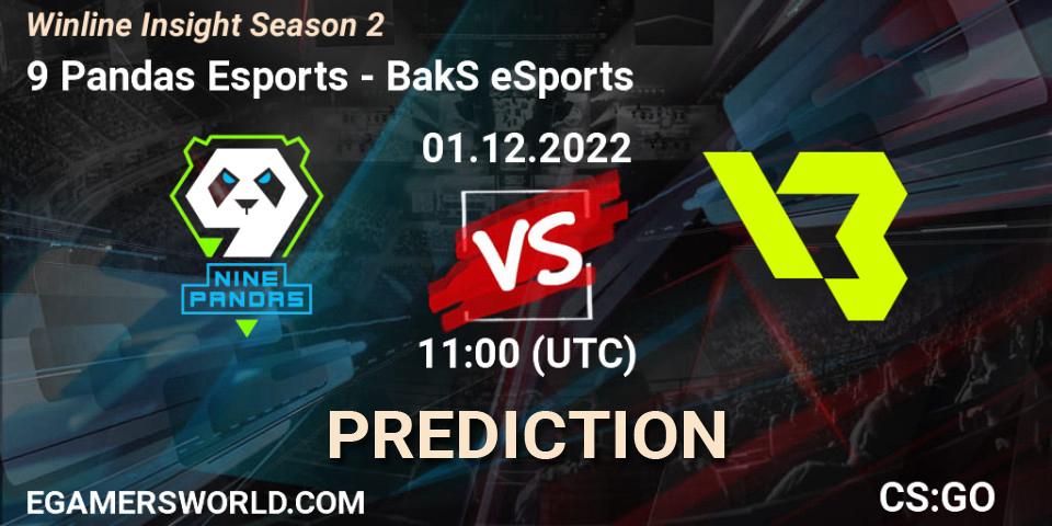 9 Pandas Esports - BakS eSports: ennuste. 01.12.22, CS2 (CS:GO), Winline Insight Season 2