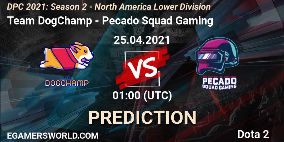 Team DogChamp - Pecado Squad Gaming: ennuste. 25.04.2021 at 01:15, Dota 2, DPC 2021: Season 2 - North America Lower Division