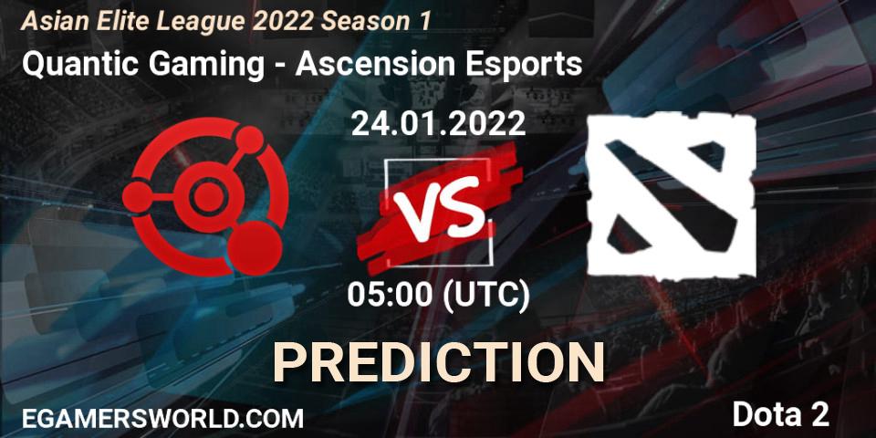 Quantic Gaming - Ascension Esports: ennuste. 24.01.2022 at 05:00, Dota 2, Asian Elite League 2022 Season 1