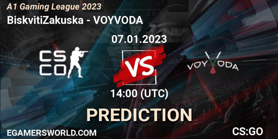 BiskvitiZakuska - VOYVODA: ennuste. 07.01.2023 at 14:00, Counter-Strike (CS2), A1 Gaming League 2023
