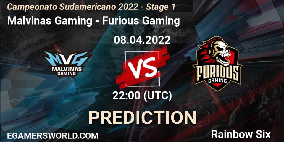 Malvinas Gaming - Furious Gaming: ennuste. 09.04.2022 at 00:00, Rainbow Six, Campeonato Sudamericano 2022 - Stage 1