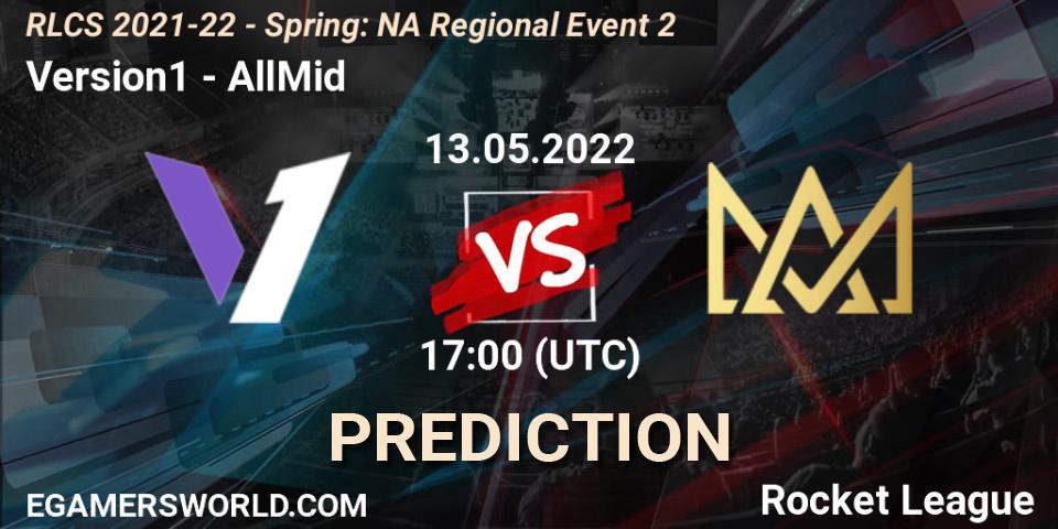 Version1 - AllMid: ennuste. 13.05.22, Rocket League, RLCS 2021-22 - Spring: NA Regional Event 2
