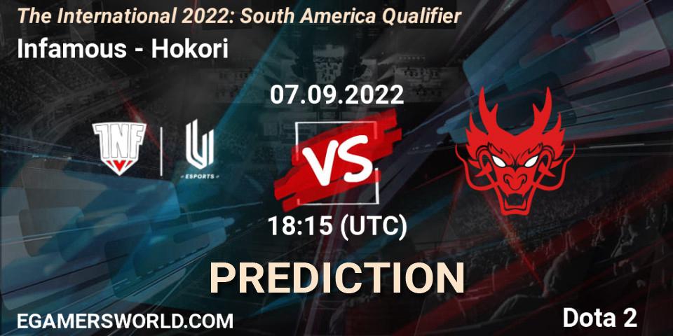Infamous - Hokori: ennuste. 07.09.2022 at 18:16, Dota 2, The International 2022: South America Qualifier