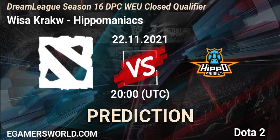 Wisła Kraków - Hippomaniacs: ennuste. 22.11.21, Dota 2, DPC 2022 Season 1: Euro - Closed Qualifier (DreamLeague Season 16)