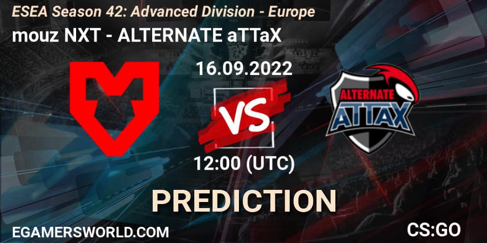 mouz NXT - ALTERNATE aTTaX: ennuste. 16.09.2022 at 12:00, Counter-Strike (CS2), ESEA Season 42: Advanced Division - Europe