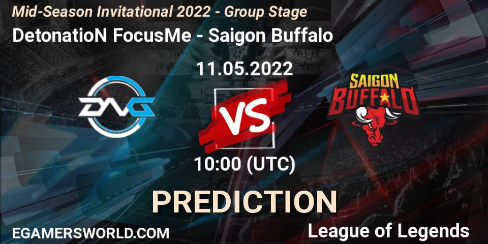 DetonatioN FocusMe - Saigon Buffalo: ennuste. 11.05.2022 at 10:20, LoL, Mid-Season Invitational 2022 - Group Stage