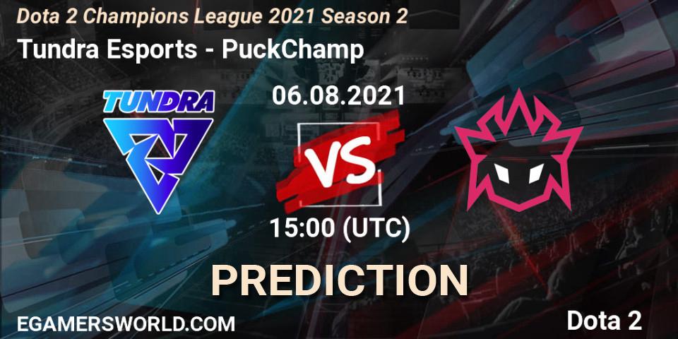 Tundra Esports - PuckChamp: ennuste. 06.08.2021 at 15:00, Dota 2, Dota 2 Champions League 2021 Season 2