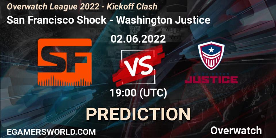 San Francisco Shock - Washington Justice: ennuste. 02.06.2022 at 19:00, Overwatch, Overwatch League 2022 - Kickoff Clash