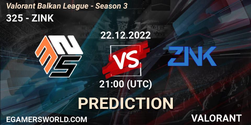 325 - ZINK: ennuste. 22.12.22, VALORANT, Valorant Balkan League - Season 3