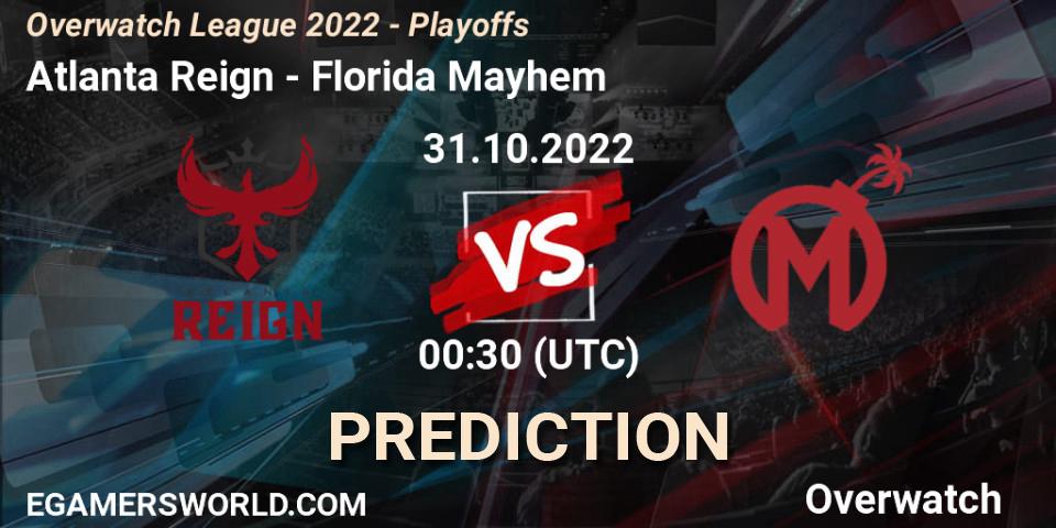 Atlanta Reign - Florida Mayhem: ennuste. 31.10.22, Overwatch, Overwatch League 2022 - Playoffs