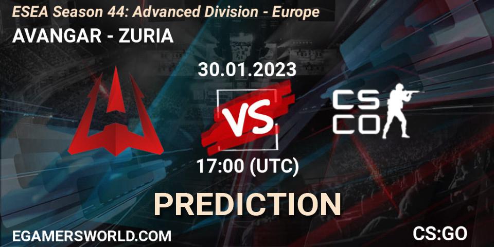 AVANGAR - ZURIA: ennuste. 08.02.23, CS2 (CS:GO), ESEA Season 44: Advanced Division - Europe