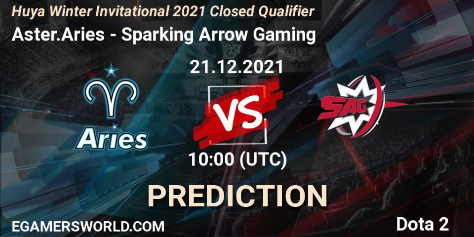 Aster.Aries - Sparking Arrow Gaming: ennuste. 21.12.2021 at 09:51, Dota 2, Huya Winter Invitational 2021 Closed Qualifier