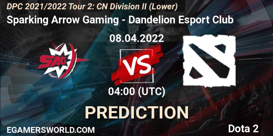 Sparking Arrow Gaming - Dandelion Esport Club: ennuste. 22.04.22, Dota 2, DPC 2021/2022 Tour 2: CN Division II (Lower)