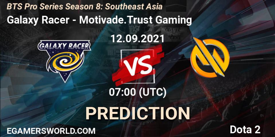 Galaxy Racer - Motivate.Trust Gaming: ennuste. 18.09.2021 at 07:00, Dota 2, BTS Pro Series Season 8: Southeast Asia