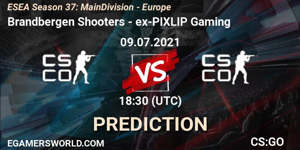 Brandbergen Shooters - ex-PIXLIP Gaming: ennuste. 09.07.2021 at 18:30, Counter-Strike (CS2), ESEA Season 37: Main Division - Europe
