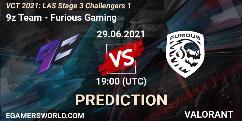 9z Team - Furious Gaming: ennuste. 29.06.2021 at 22:30, VALORANT, VCT 2021: LAS Stage 3 Challengers 1