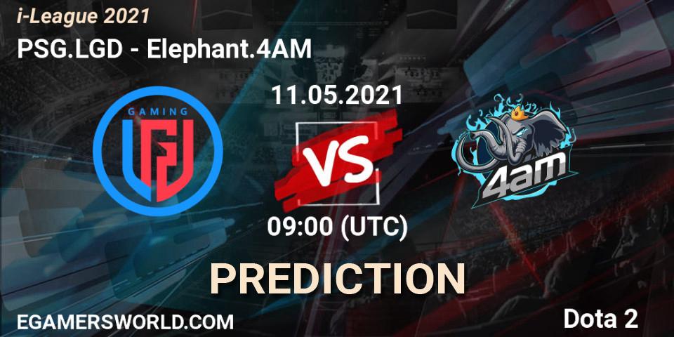 PSG.LGD - Elephant.4AM: ennuste. 11.05.2021 at 08:02, Dota 2, i-League 2021 Season 1