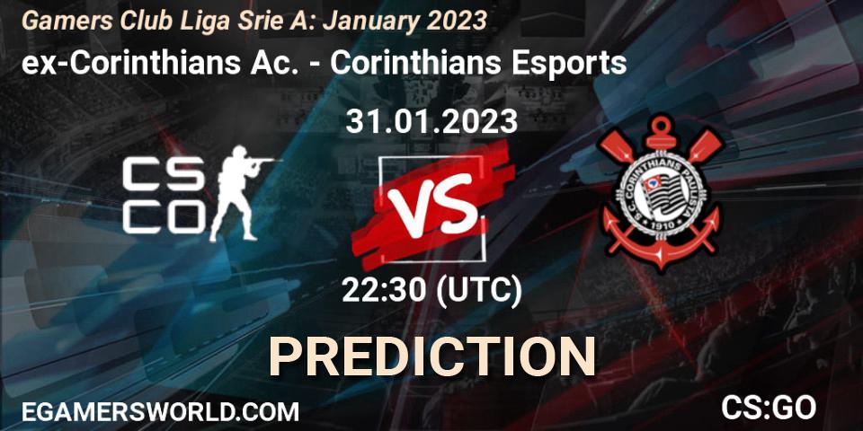ex-Corinthians Ac. - Corinthians Esports: ennuste. 31.01.23, CS2 (CS:GO), Gamers Club Liga Série A: January 2023