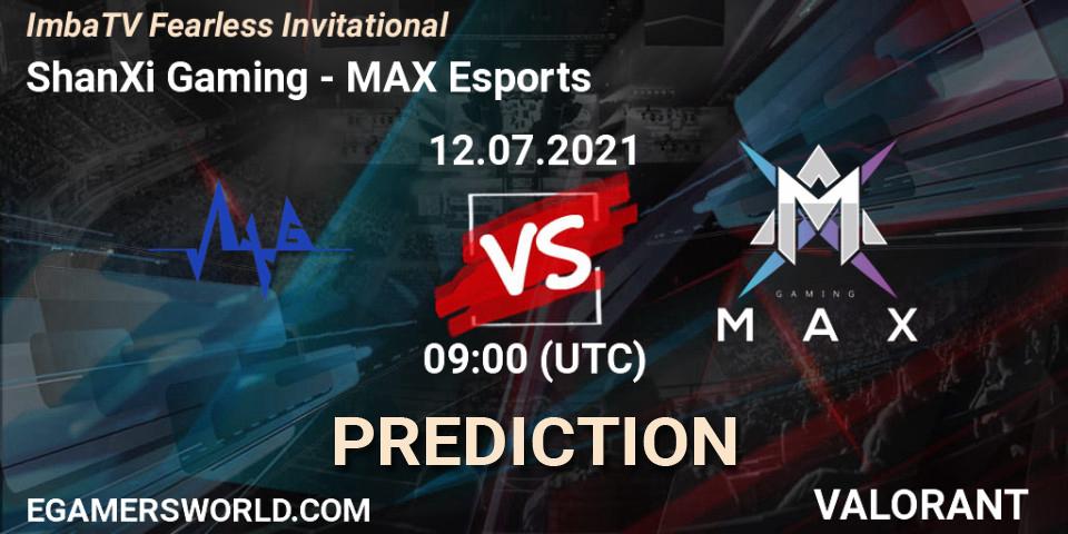 ShanXi Gaming - MAX Esports: ennuste. 12.07.2021 at 09:00, VALORANT, ImbaTV Fearless Invitational