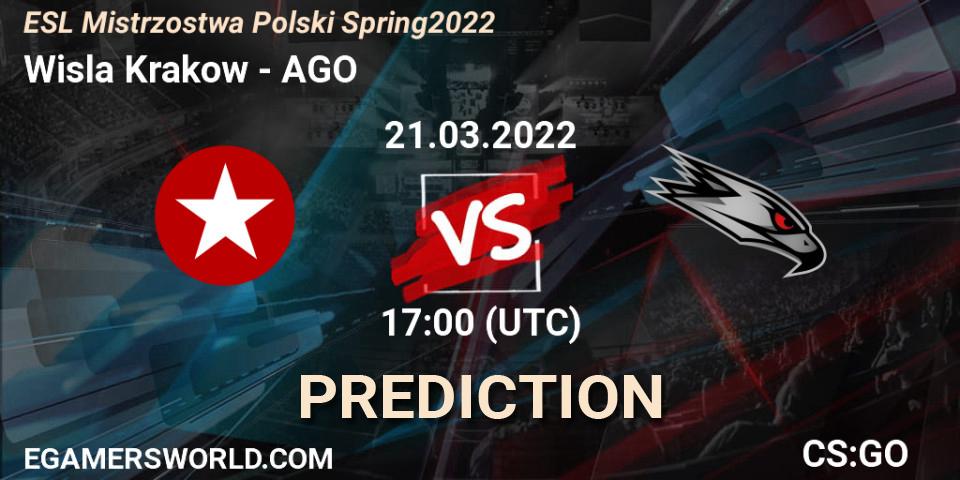 Wisla Krakow - AGO: ennuste. 21.03.2022 at 17:00, Counter-Strike (CS2), ESL Mistrzostwa Polski Spring 2022