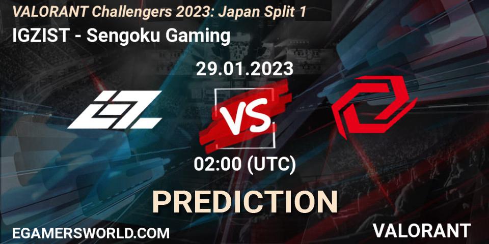 IGZIST - Sengoku Gaming: ennuste. 29.01.23, VALORANT, VALORANT Challengers 2023: Japan Split 1