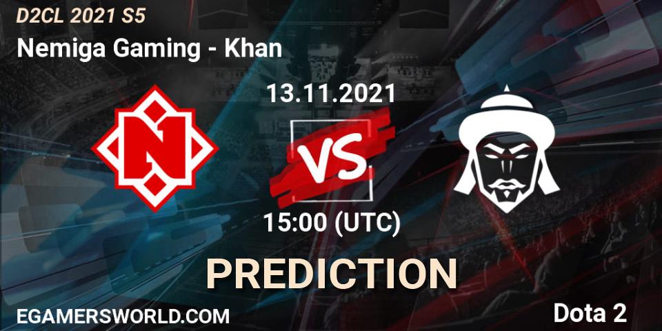 Nemiga Gaming - Khan: ennuste. 13.11.2021 at 15:46, Dota 2, Dota 2 Champions League 2021 Season 5
