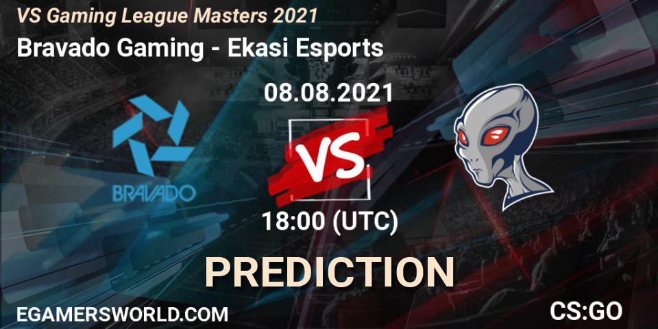 Bravado Gaming - Ekasi Esports: ennuste. 08.08.2021 at 18:00, Counter-Strike (CS2), VS Gaming League Masters 2021