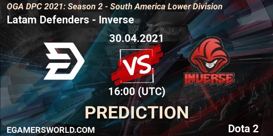 Latam Defenders - Inverse: ennuste. 30.04.2021 at 16:00, Dota 2, OGA DPC 2021: Season 2 - South America Lower Division 